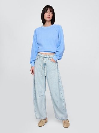 Ultraweiche Hufeisenjeans mit hohem Bund