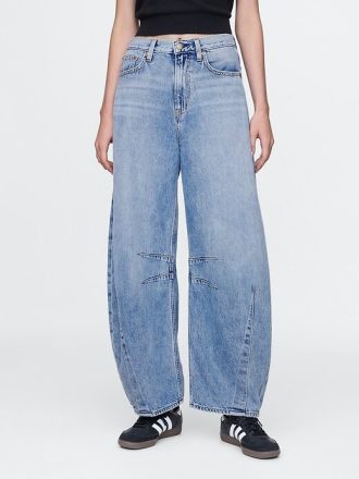 Ultraweiche Hufeisenjeans mit hohem Bund