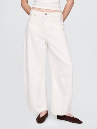 Ultraweiche Hufeisenjeans mit hohem Bund