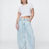 Ultraweiche Hufeisenjeans mit hohem Bund