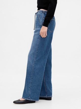 Ultraweiche, lockere Jeans im 90er-Stil mit niedriger Leibhöhe