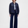 Ultraweiche Oversize-Jeansjacke mit Ballonärmeln und Icon