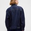Ultraweiche Oversize-Jeansjacke mit Ballonärmeln und Icon