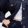 Ultraweiche Oversize-Jeansjacke mit Ballonärmeln und Icon