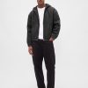 Ultraweicher Denim-Kapuzenpullover mit Sherpa-Futter und Reißverschluss Ultraweicher Denim-Kapuzenpullover mit Sherpa-Futter und Reißverschluss