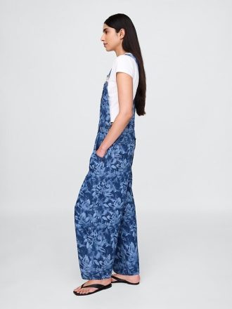 Ultraweicher Denim-Latzhose im Hufeisendesign