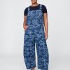 Ultraweicher Denim-Latzhose im Hufeisendesign