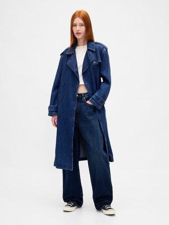 Ultraweicher Denim-Trenchcoat