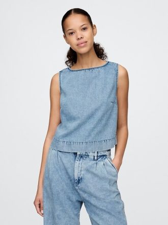 Ultraweiches Shell-Tanktop aus Denim