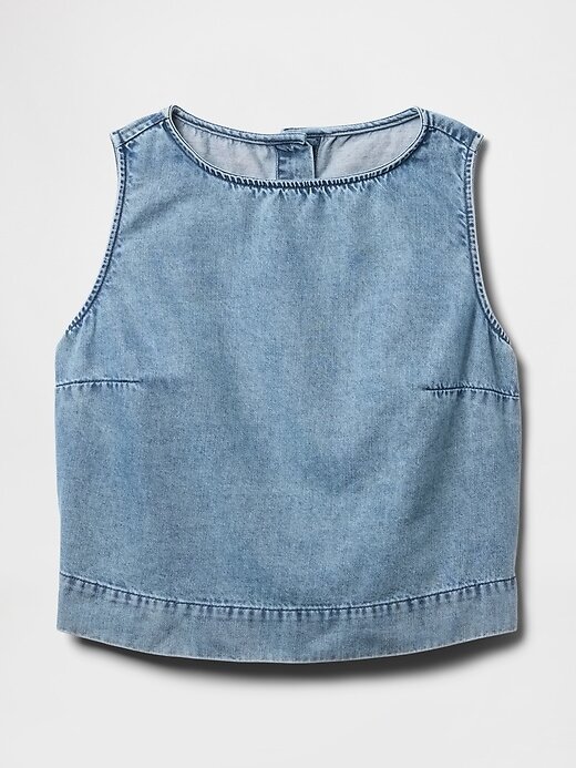 Ultraweiches Shell-Tanktop aus Denim Ultraweiches Shell-Tanktop aus Denim