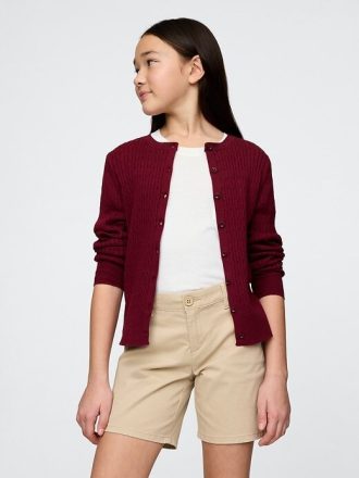 Uniform-Cardigan aus Bio-Baumwolle für Kinder
