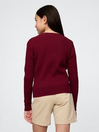 Uniform-Cardigan aus Bio-Baumwolle für Kinder