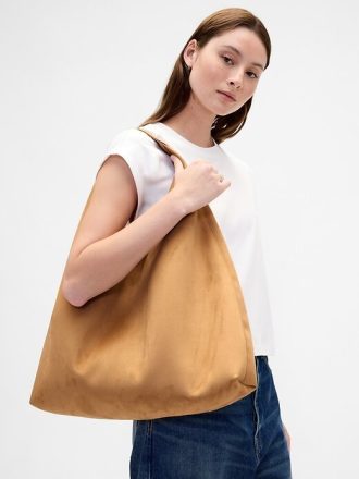 Vegane Wildleder-Slouchy-Tragetasche