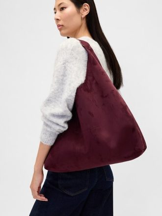 Vegane Wildleder-Slouchy-Tragetasche Vegane Wildleder-Slouchy-Tragetasche