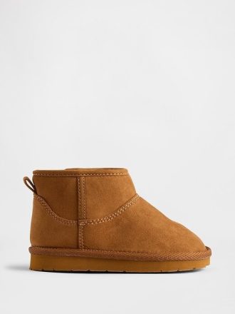 Vegane Wildlederstiefel mit Sherpa-Futter für Kleinkinder