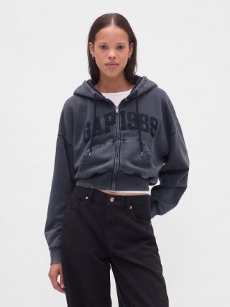 VintageSoft 1969 Logo-Kapuzenpullover mit Reißverschluss