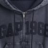 VintageSoft 1969 Logo-Kapuzenpullover mit Reißverschluss VintageSoft 1969 Logo-Kapuzenpullover mit Reißverschluss