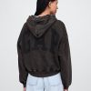 VintageSoft Crop-Hoodie mit Logo