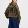 VintageSoft Crop-Hoodie mit Logo VintageSoft Crop-Hoodie mit Logo