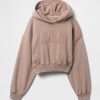 VintageSoft Crop-Hoodie mit Logo VintageSoft Crop-Hoodie mit Logo