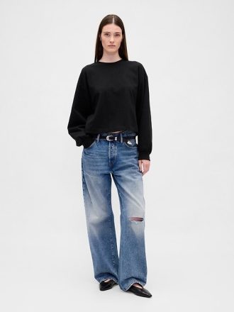 VintageSoft Crop Sweatshirt aus Bio-Baumwolle