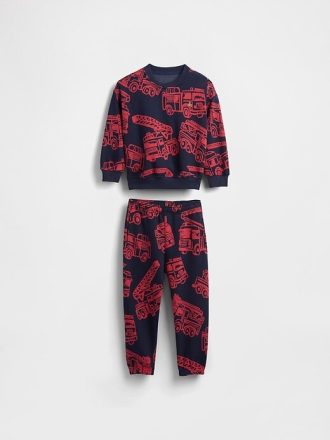 VintageSoft Feuerwehrauto-Sweatset für Babys und Kleinkinder