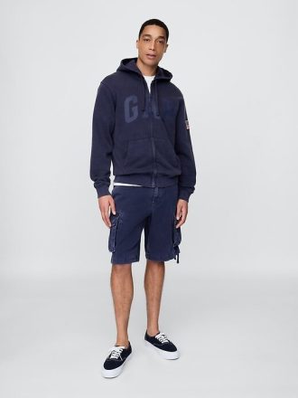 VintageSoft Gap Logo-Kapuzenpullover mit Reißverschluss