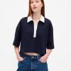 VintageSoft Heavyweight Crop Poloshirt aus Bio-Baumwolle