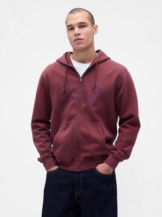 VintageSoft Hoodie mit durchgehendem Reißverschluss für Erwachsene