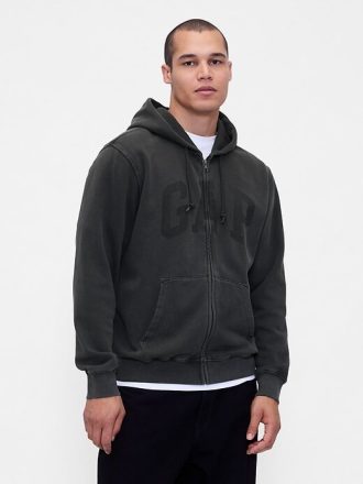 VintageSoft Hoodie mit durchgehendem Reißverschluss für Erwachsene VintageSoft Hoodie mit durchgehendem Reißverschluss für Erwachsene