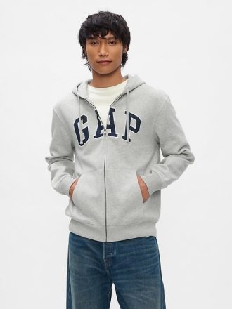 VintageSoft Hoodie mit durchgehendem Reißverschluss für Erwachsene