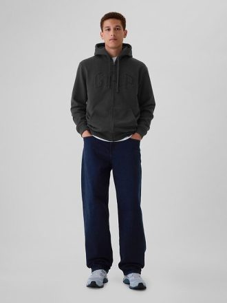 VintageSoft Hoodie mit durchgehendem Reißverschluss für Erwachsene