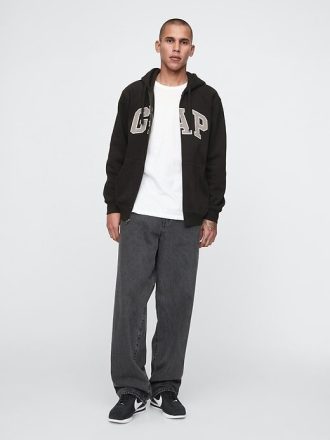 VintageSoft Hoodie mit durchgehendem Reißverschluss für Erwachsene