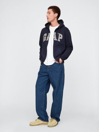 VintageSoft Hoodie mit durchgehendem Reißverschluss für Erwachsene
