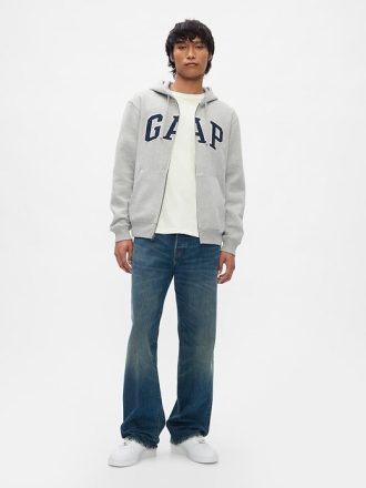 VintageSoft Hoodie mit durchgehendem Reißverschluss für Erwachsene