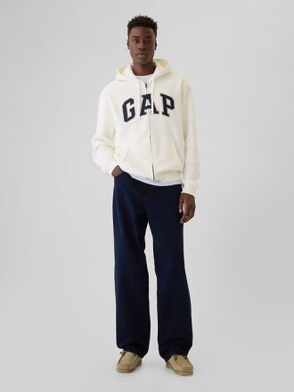 VintageSoft Hoodie mit durchgehendem Reißverschluss für Erwachsene