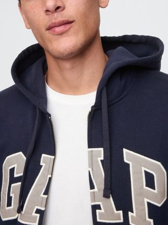 VintageSoft Hoodie mit durchgehendem Reißverschluss für Erwachsene