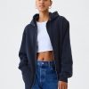 VintageSoft Hoodie mit durchgehendem Reißverschluss für Erwachsene VintageSoft Hoodie mit durchgehendem Reißverschluss für Erwachsene