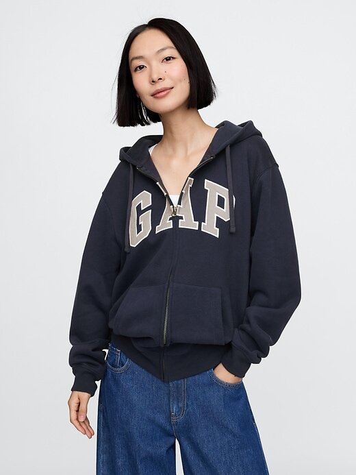 VintageSoft Hoodie mit durchgehendem Reißverschluss für Erwachsene VintageSoft Hoodie mit durchgehendem Reißverschluss für Erwachsene