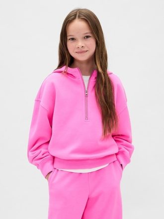 VintageSoft Hoodie mit halbem Reißverschluss für Kinder