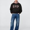 VintageSoft karierter Kapuzenpullover mit Bogenlogo