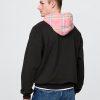 VintageSoft karierter Kapuzenpullover mit Bogenlogo