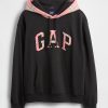VintageSoft karierter Kapuzenpullover mit Bogenlogo