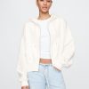 VintageSoft Keil-Hoodie mit durchgehendem Reißverschluss
