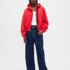 VintageSoft Keil-Hoodie mit durchgehendem Reißverschluss