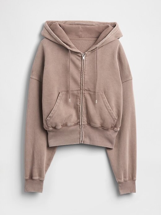 VintageSoft Keil-Hoodie mit durchgehendem Reißverschluss VintageSoft Keil-Hoodie mit durchgehendem Reißverschluss