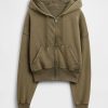 VintageSoft Keil-Hoodie mit durchgehendem Reißverschluss VintageSoft Keil-Hoodie mit durchgehendem Reißverschluss