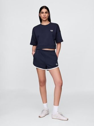 VintageSoft – Kurzes Sweatshirt mit Ellenbogenärmeln