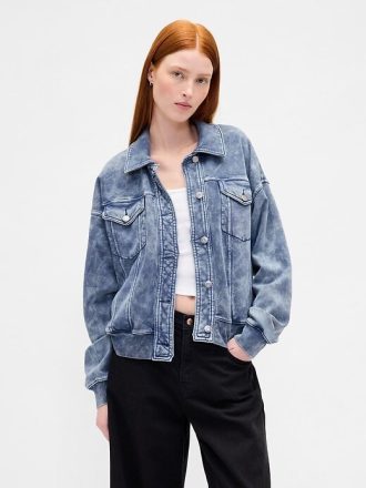 VintageSoft – Lässige Sweatshirtjacke mit Symbol
