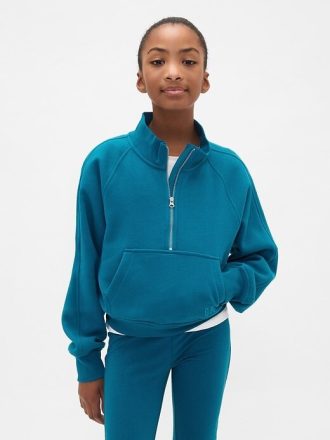 VintageSoft Pullover mit halbem Reißverschluss für Kinder